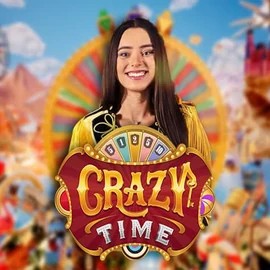 Crazy Time slot logo by Evolution at Princess Casino